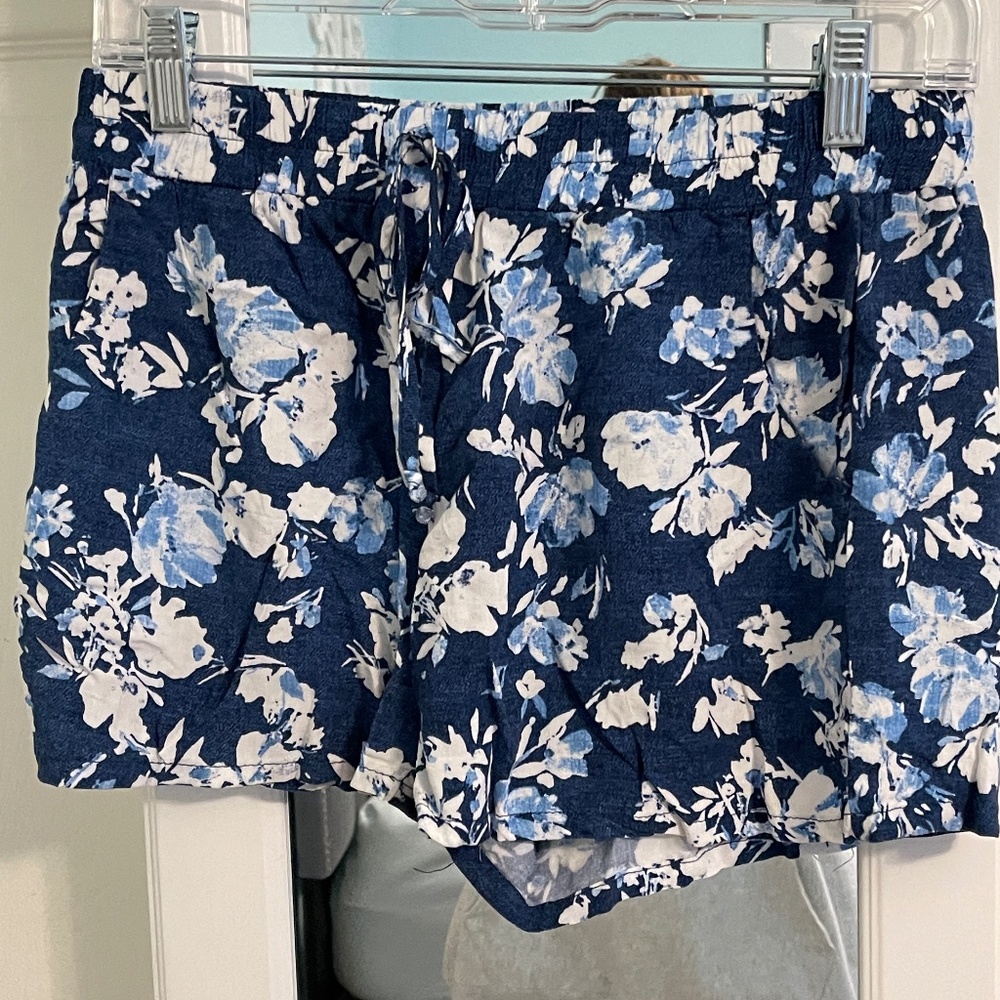 Blue Printed Shorts
